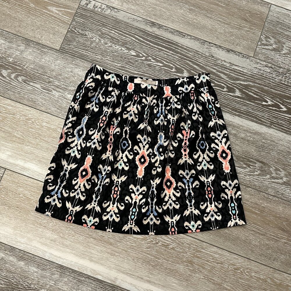 Forever 21 Sz S Darling Fuller Short Skirt Navy Blue w Print